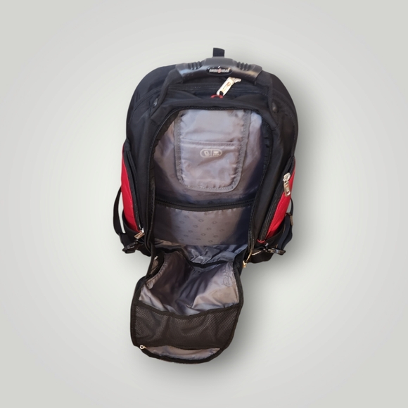 Swiss Army backpack Black Red Perfect For Air Travel Laptop backpack - Picture 2 of 16